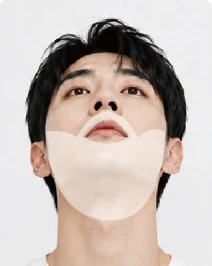 남성 레이저 제모 하관전체 부위 표시 사진